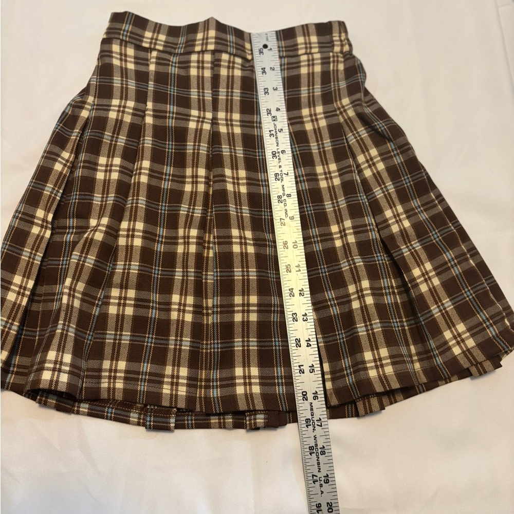 Plaid Brown Skirt